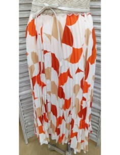 FALDA PLISADA NARANJA 2