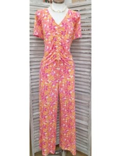 PANTALON FLORES COLOR ROSA