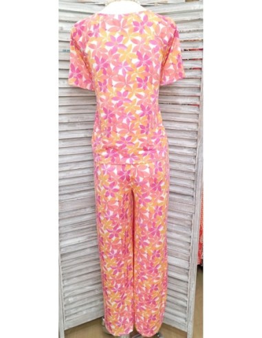 PANTALON FLORES COLOR ROSA