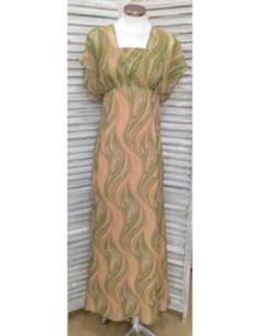 VESTIDO LARGO ROSA PASTEL Y...