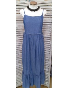 VESTIDO VAQUERO LARGO SIN...